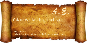 Adamovits Esztella névjegykártya